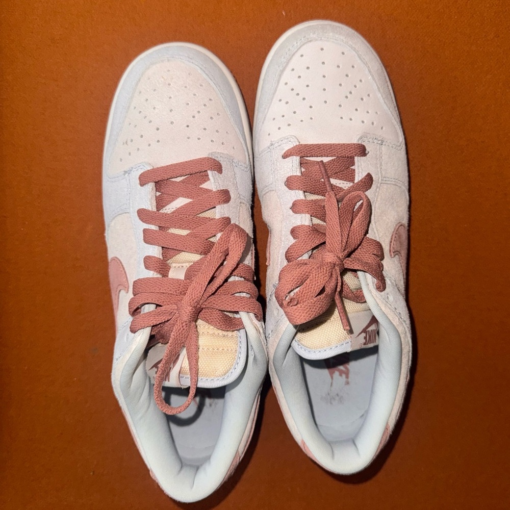 Nike Women's Blush, Light Blue & Light Grey Dunks